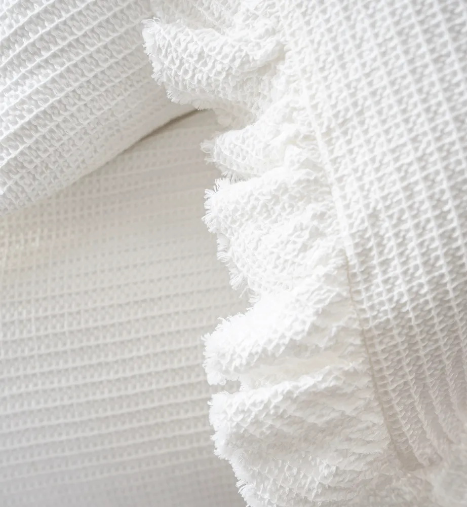 Ecocotton Dina Tweepersoons sprei Set 100% Organisch Katoen Crème 240X260cm - Afbeelding 4