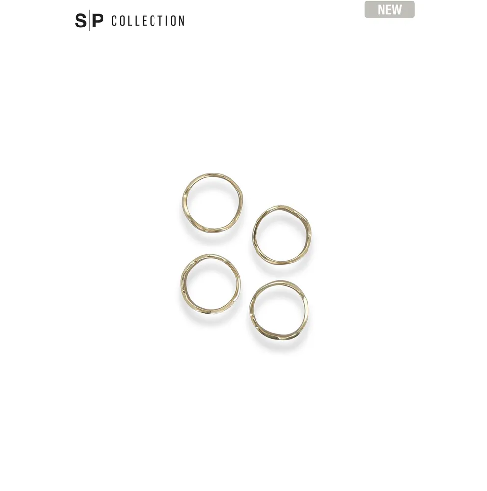 S&P Servetring 4,5cm organisch goud Charm – set/4 - Afbeelding 4