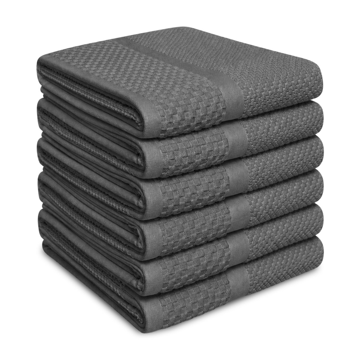 Handdoek Soft Popcorn – 6 stuks – 50×90 – antraciet - Afbeelding 3