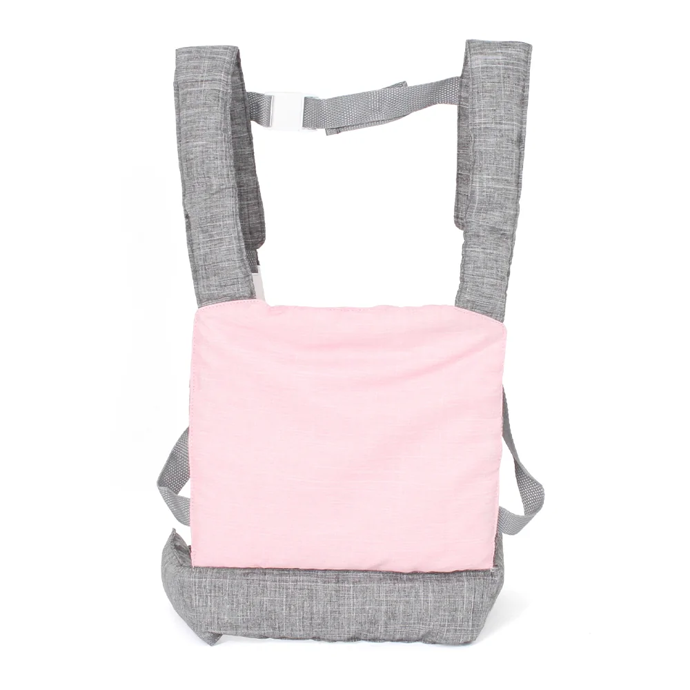 Poppen Draagzak Ergo – Melange Grijs Roze - Afbeelding 3