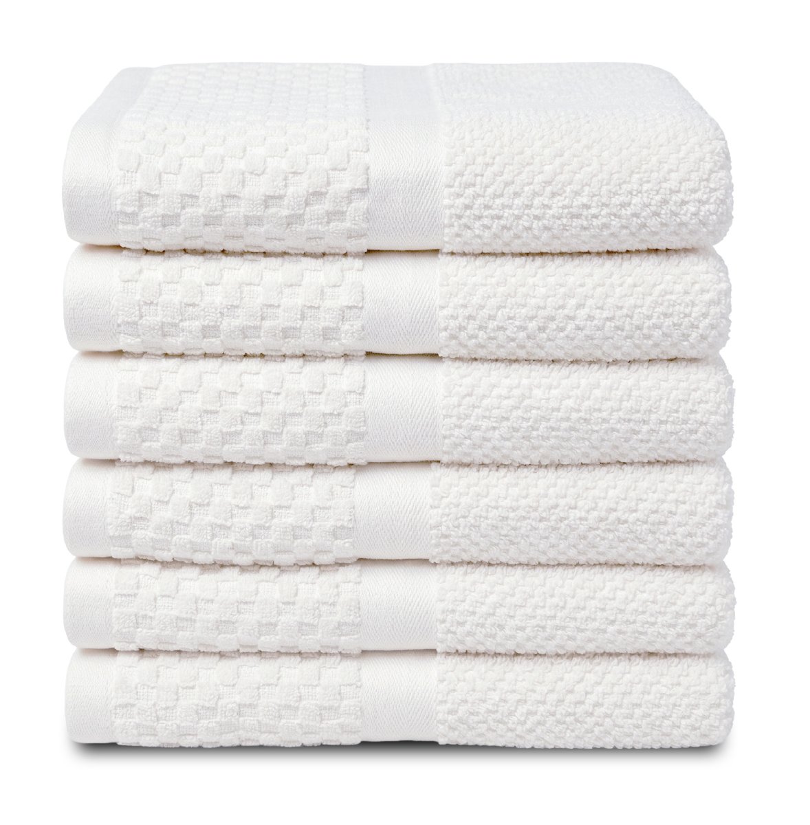 Handdoek Soft Popcorn – 6 stuks – 50×90 – wit - Afbeelding 2