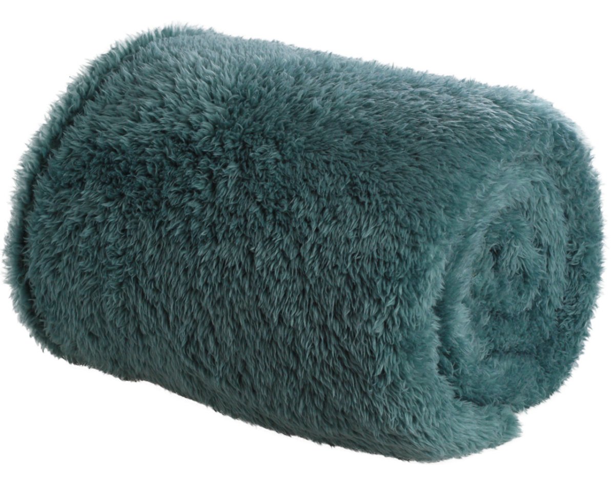 Plaid Teddy – 130×170 – groen blauw - Afbeelding 5