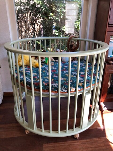 Rond Boxkleed Cognac Groen Jungle - Afbeelding 4